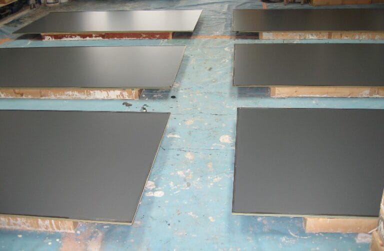 MDF servery backboards coated with Achtis APU 46 for durability and protection