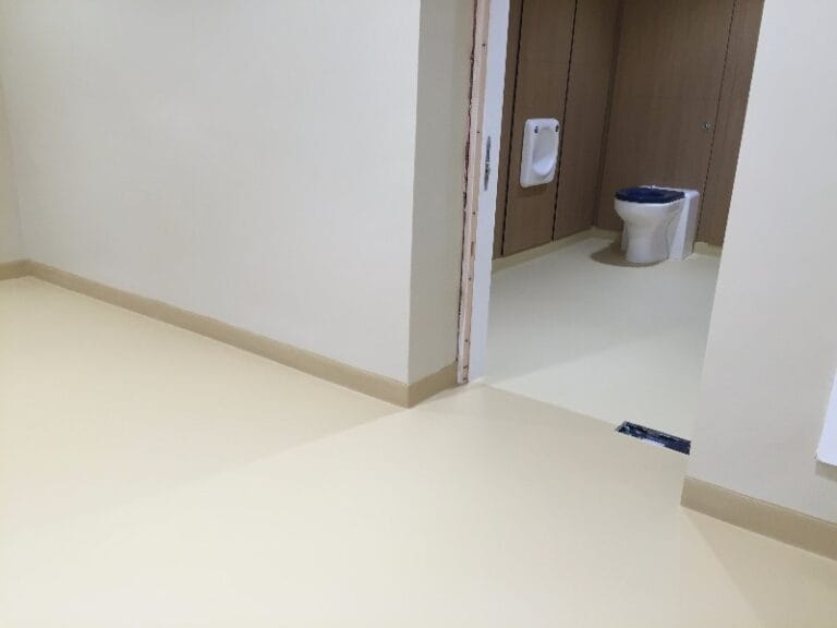 Ensuite wet room at Longley Centre, Sheffield with sealed flooring