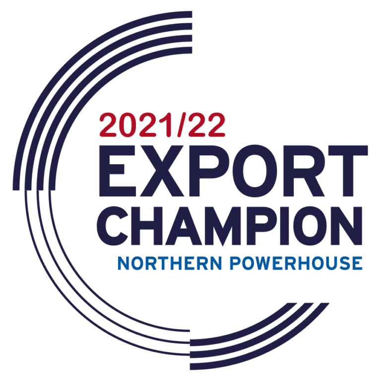 Northern Powerhouse Export Champion 2021/22 award badge logo