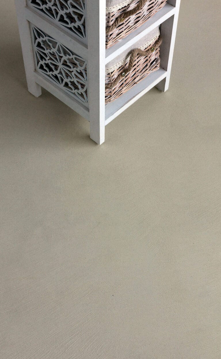 ErreLAB ErreFAST pale neutral floor with white storage unit in residential living space