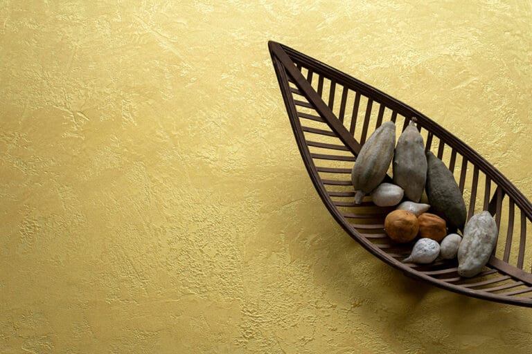 Gold M3D colour swatch, warm gold-toned, from ErreLAB's Metallo 3D collection