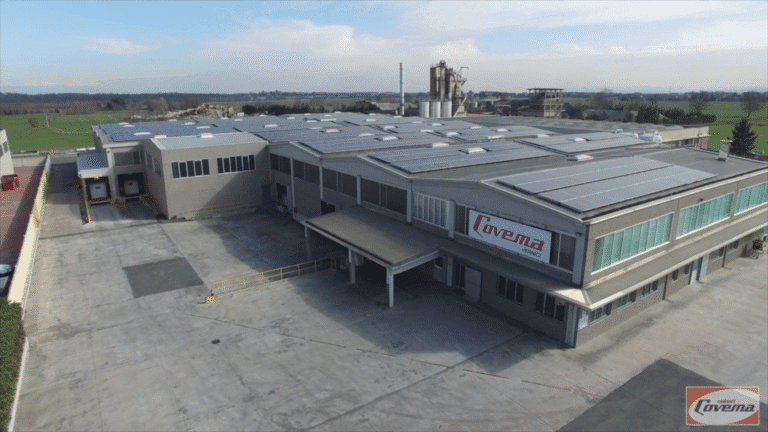 Covema manufacturing facility with solar panels on roof